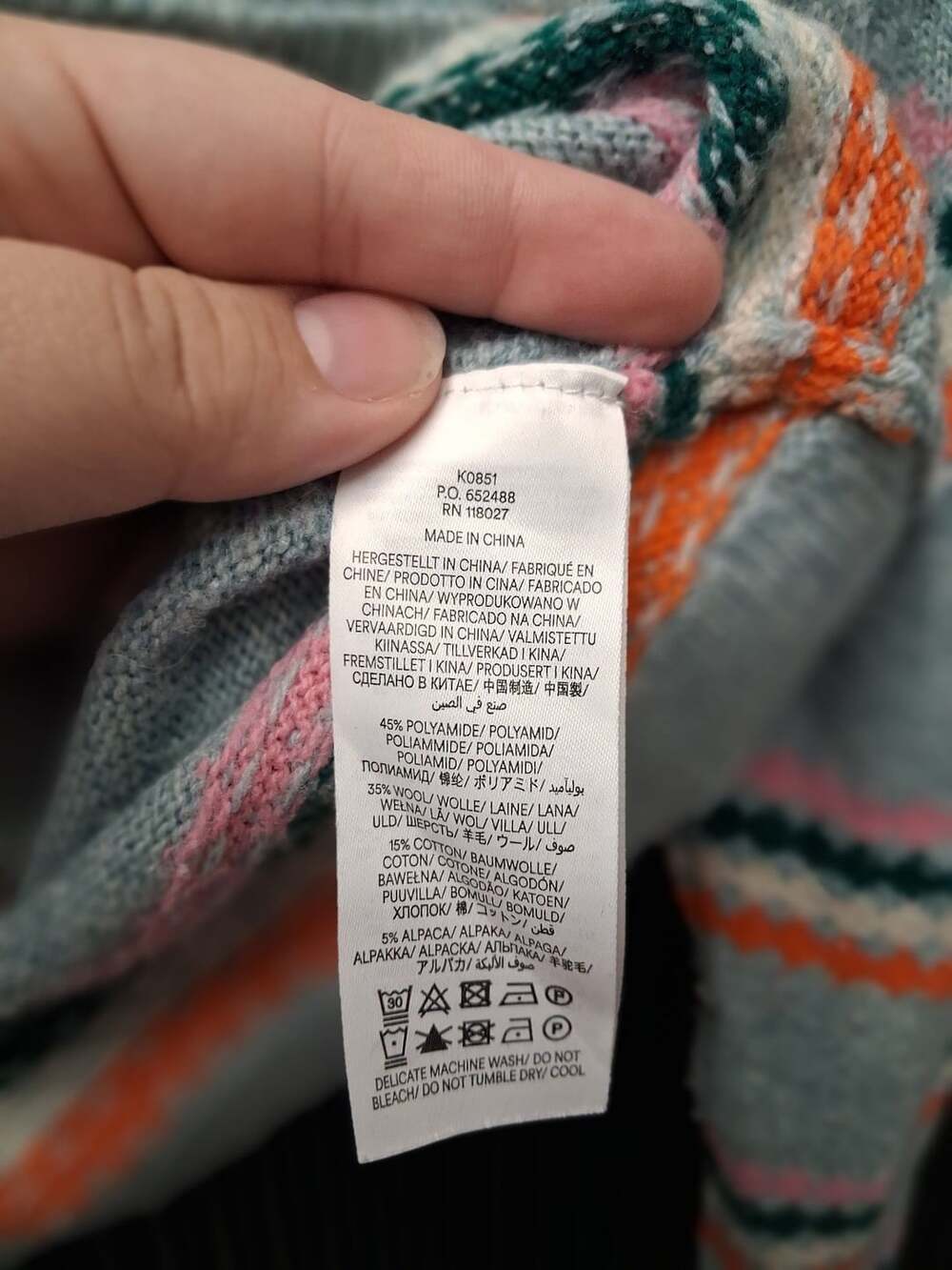 Boden Edie Fair Isle Cardigan Sweater in Blue - Picture 5 of 8